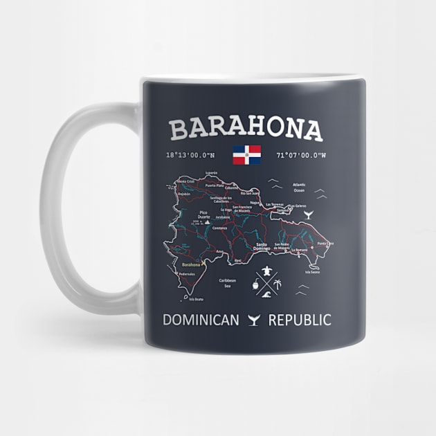 Barahona Dominican Republic Map by French Salsa